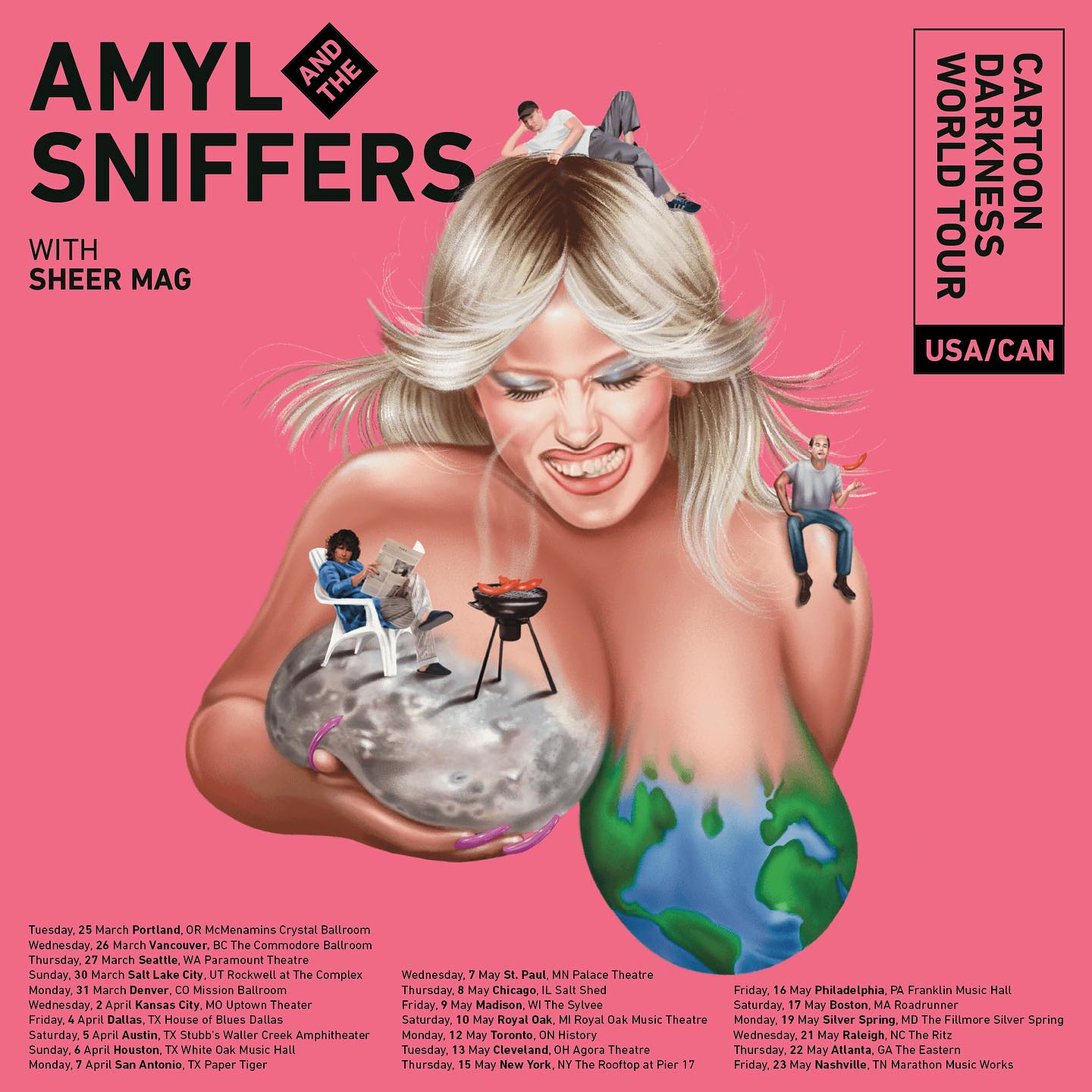 Sheer Mag Cartoon Darkness North American Tour Poster 2026